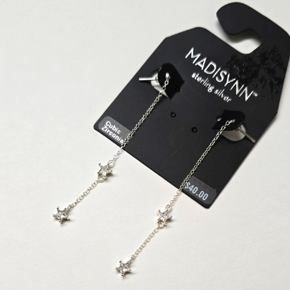 Madisynn Sterling Silver Star Earrings